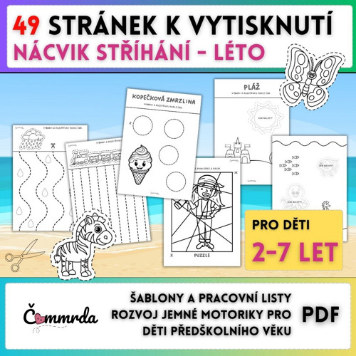 Nácvik stříhání - léto (PDF k tisku)
