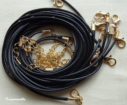 Kožená šňůrka zlatá 1,5mm 1kus