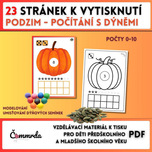 Počítání s dýněmi 0-10 (PDF k tisku)