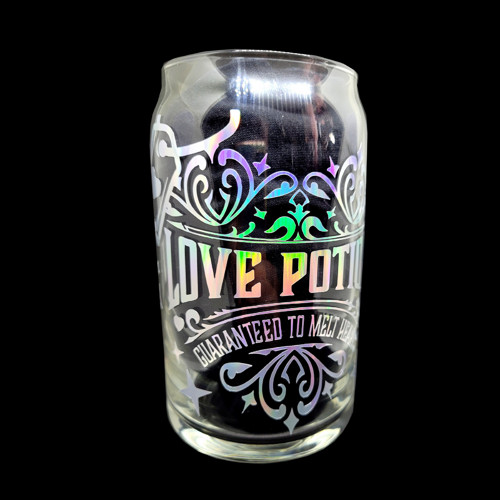 Sklenička - LOVE POTION s holografickým polepem