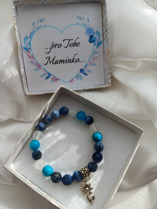 Minerální náramek v dárkové krabičce MAMINKA