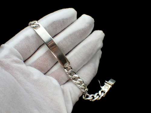 Stříbrný masivní náramek- 19cm/ k perzonalizaci