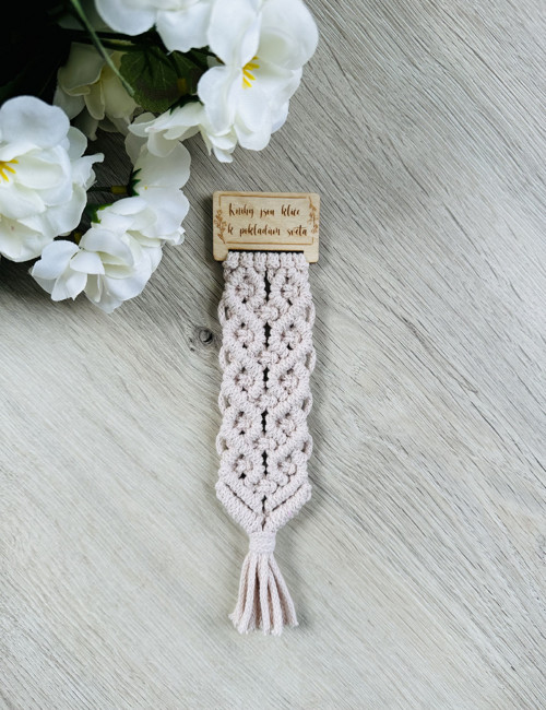 Macramé záložka do knížky