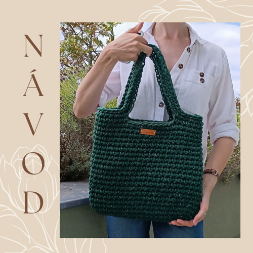 NÁVOD - háčkovaná kabelka SMILLA boho macramé