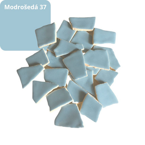 Mozaikové keramické střepy- modrošedá