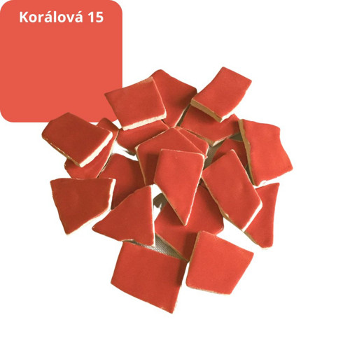Mozaikové keramické střepy-korálová