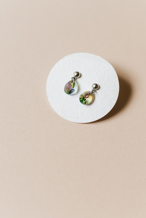 Náušnice se Swarovski krystaly - iridescent