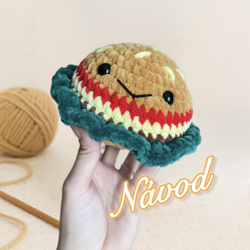 Návod na háčkovaný mini burger