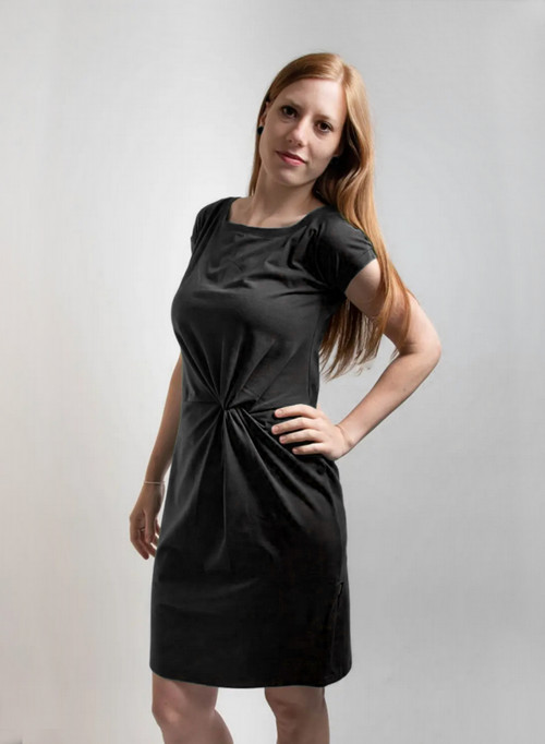 Ariel - pouzdrové šaty s uzlem - S, M, L, XL