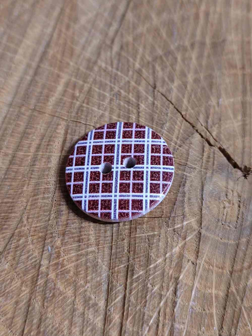Knoflík dřevěný 20 mm barva hnědá