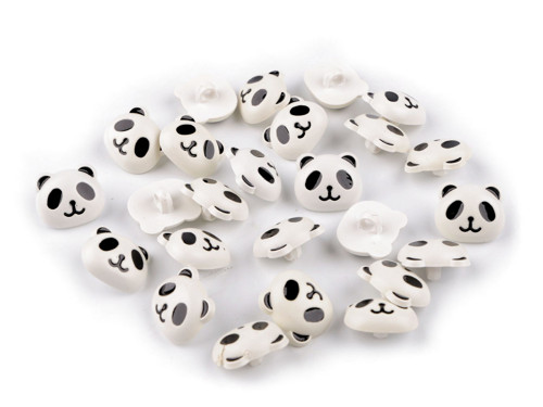 Knoflík panda 16x19 mm (2ks) — foto 1