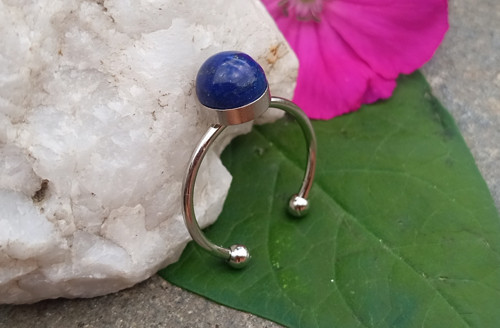 Lapis Lazuli prsten z chirurgické oceli