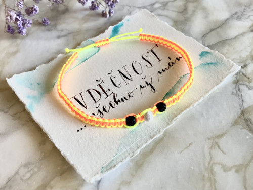 Macramé oran/yell neon