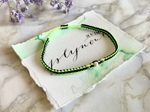 Macramé lime/black neon