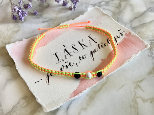 Macramé oran/lime neon
