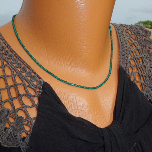 Náhrdelník / choker - Svítící tyrkysová chir.ocel