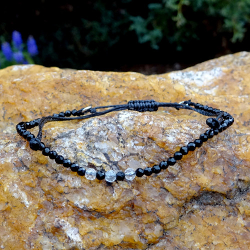 Náramek Nej jemnější Spinel s Topazem - macramé
