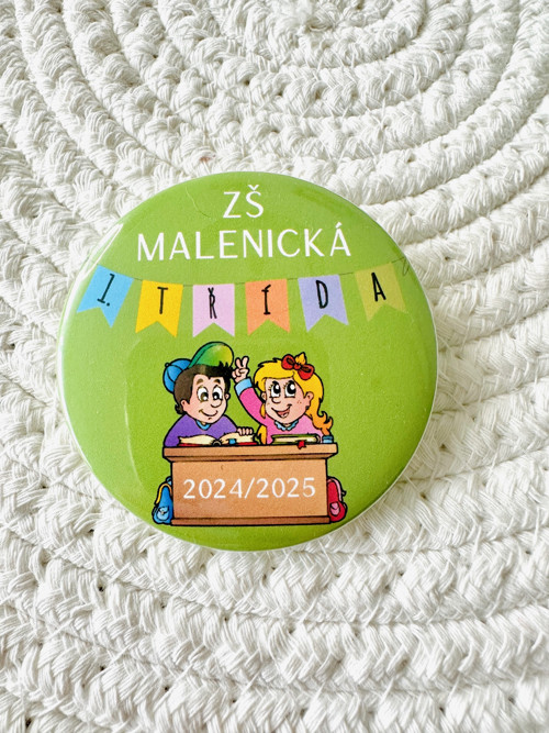 Odznak s názvem ZŠ 1.třída zelený