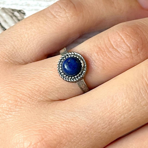 Prsten s lapisem lazuli E034 — foto 1