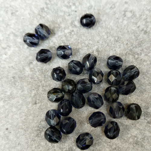 Broušený korálek ohňovka 6 mm , 25ks K21