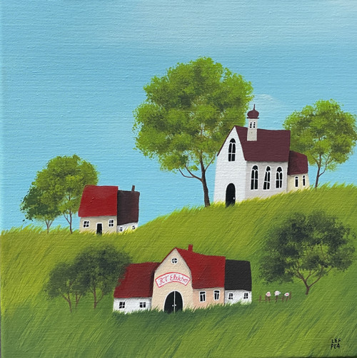 Vesnička česká - 30x30cm — foto 1