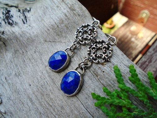 Strieborné náušnice Ag925 Lapis Lazuli