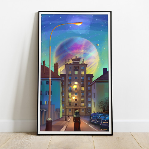 Obrázek 30x52 cm. Planeta.