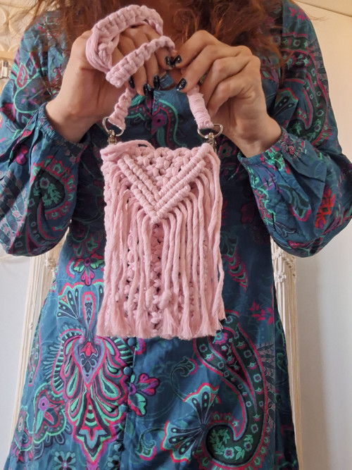 Boho kabelka BABY PINK