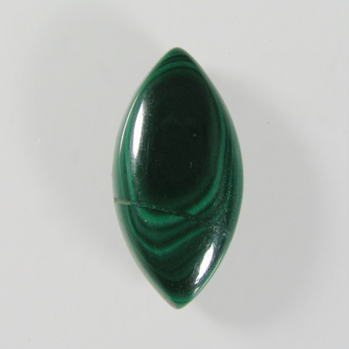 Přírodní Malachit, kabošon, 7,66 ct., 17,8x8,9 mm
