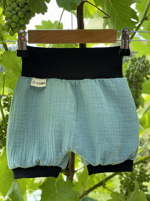 Mušelínové pumpky vel. 80-92 teal