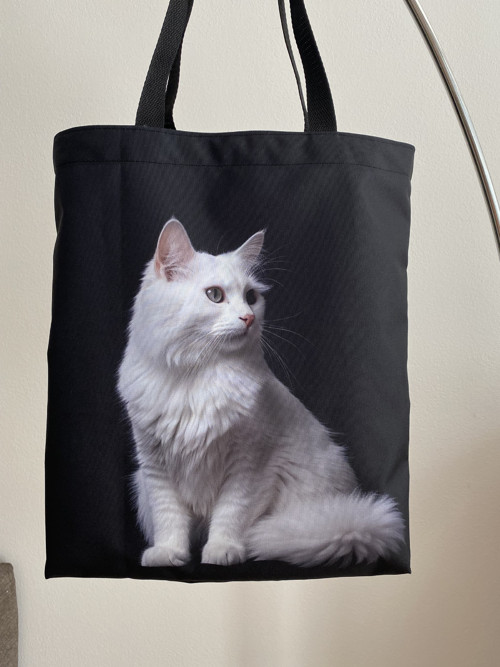 Nepromok.taška přes rameno XL - Bílá kočka