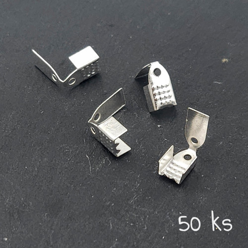 Koncovka 9x5 mm stříbrná 50 ks
