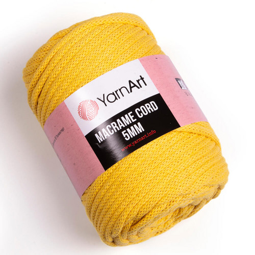 Příze Macrame Cord 5mm - tmavě žlutá — foto 1