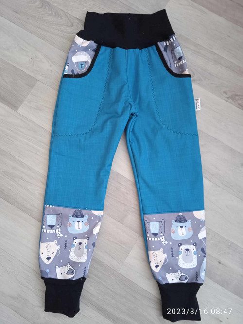 Beránkové Softshellové Kalhoty Vel 110