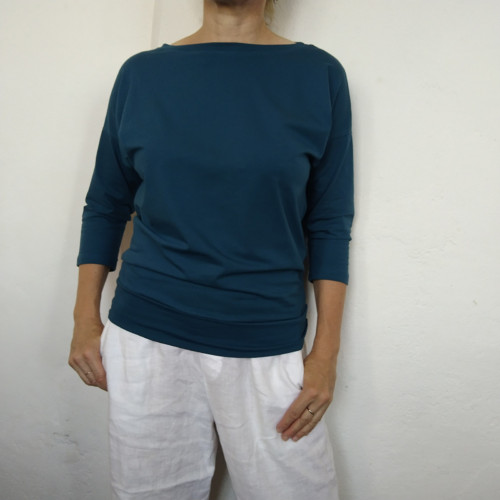 Petrolejové,3/4 nebo dlouhý rukáv,vel.XS-XXL