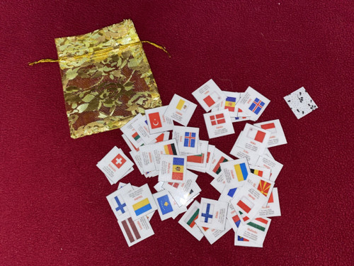Mini pexeso vel.S č.154 - Evropské vlajky (64ks)