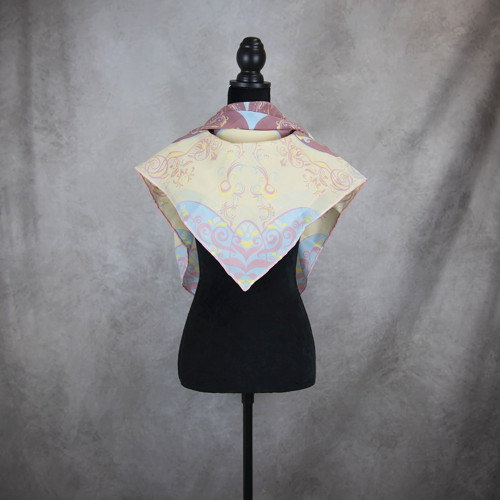 Hodvábna šatka ORNAMENT VZOR_1, 90 x 90cm