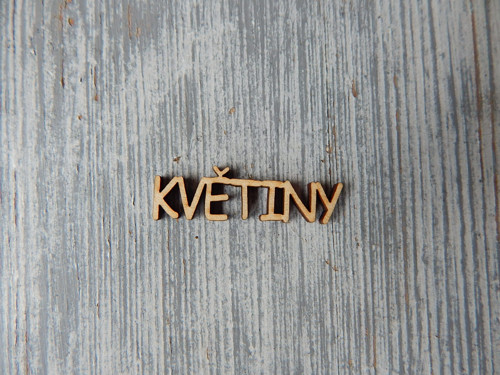 Výřez dřevěný Květiny
