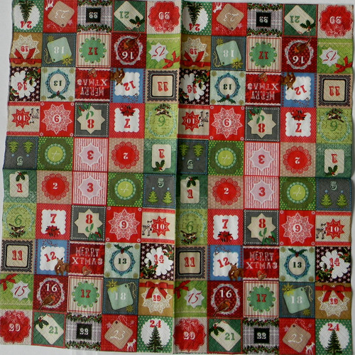 Adventní čísla - ubrousek