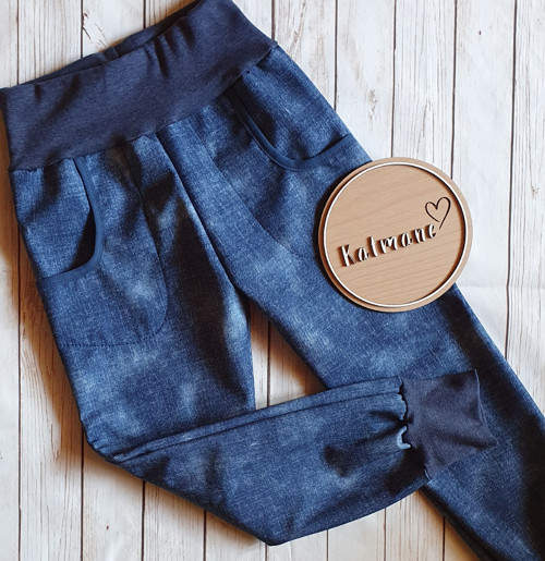 Dětské zimní softshellové kalhoty-jeans