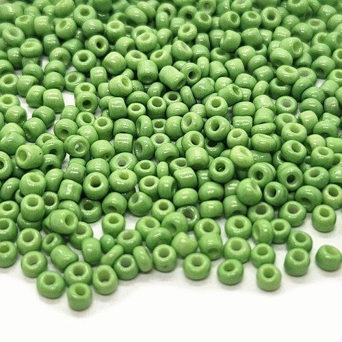Rokajl skleněný, 2mm, zelená travní, 50g