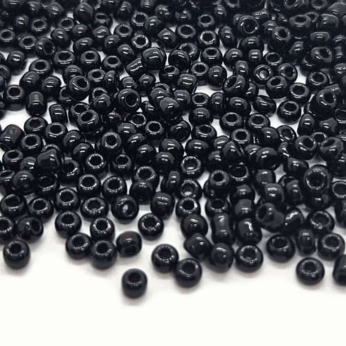 Rokajl skleněný, 2mm, černá, 50g