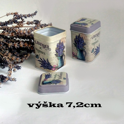 Kovová mini krabička - výška 7,2cm