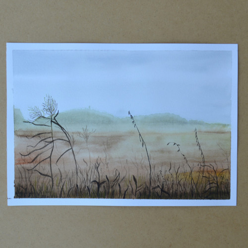 Originál, akvarel - krajina - 29 x 21cm