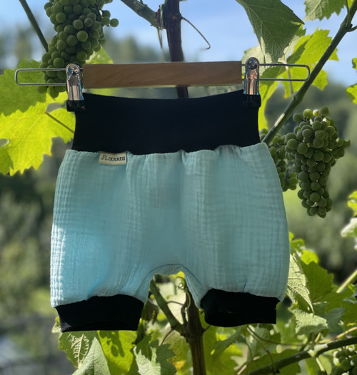 Mušelínové pumpky vel. 80-92 světle modré