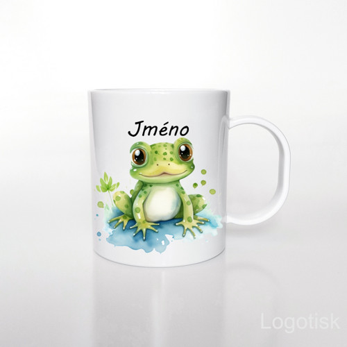 Plastový hrnek potisk ŽABIČKA se jménem