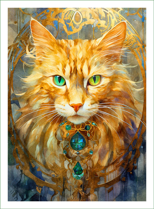 Látkový panel - DI (161) - kočky & krystaly