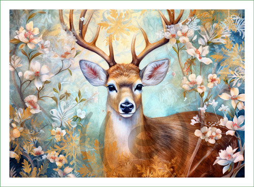 Látkový panel - DI (170) - vánoční zvířátka