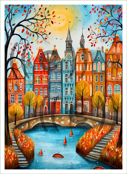 Látkový panel - DI (1) - světová města - Amsterdam