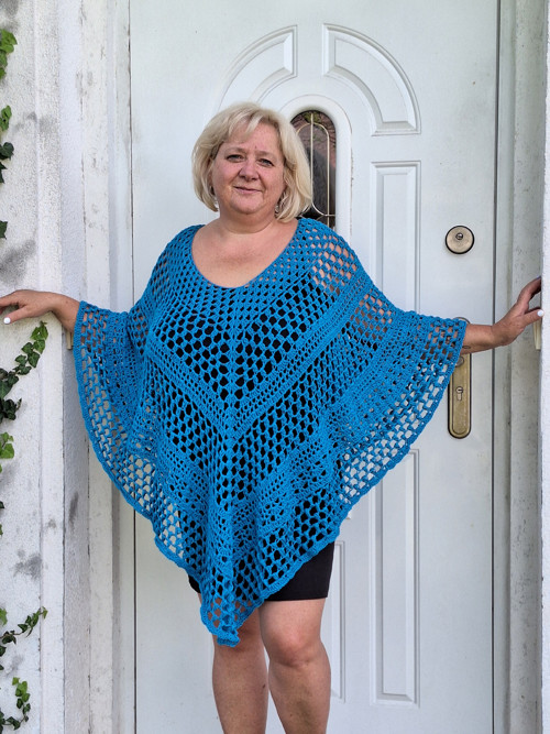 Poncho modrásek +